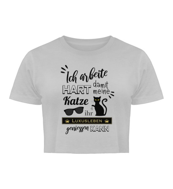 Ich arbeite hart...  - Damen Organic Crop Top Schn?ppchen – Bild 2