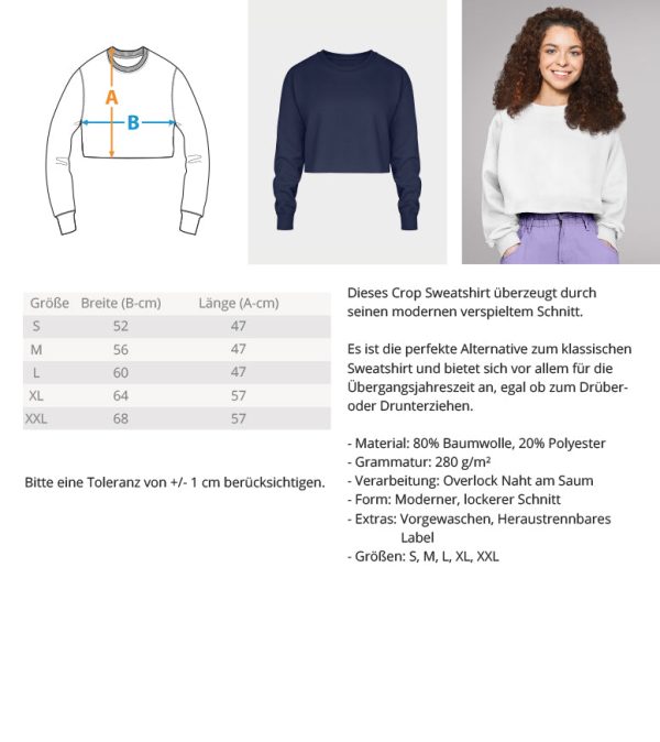 Life is better with a cat Schriftzug  - Crop Sweatshirt Im Angebot – Bild 3