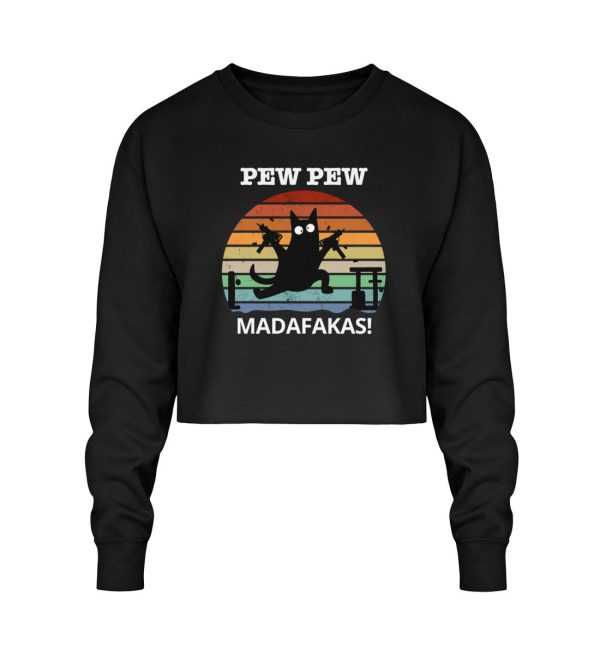Pew Pew Madafakas! (weiße Schrift)  - Crop Sweatshirt Online-Schn?ppchen – Bild 2
