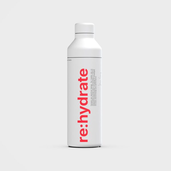 RE:YOU Hybrid Bottle - Recycled Stainless Steel, White Mode