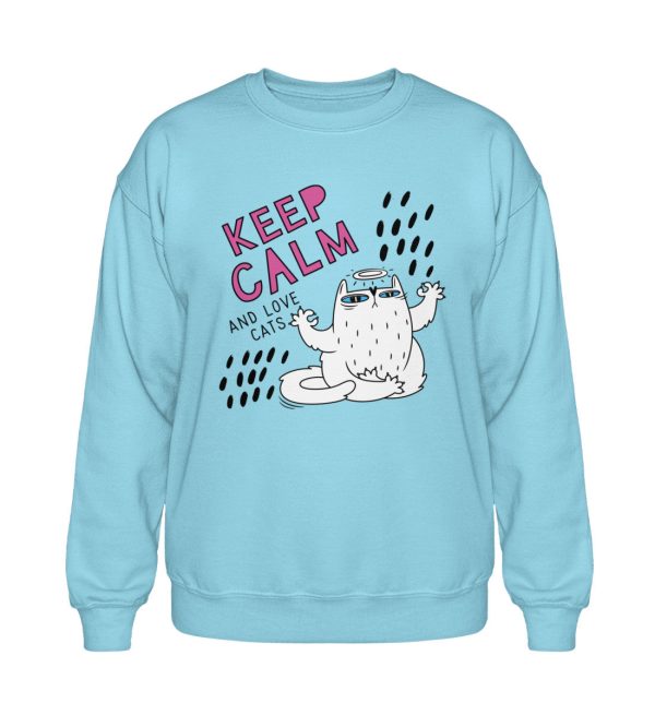 Keep calm and love cats Heavy Blend Sweatshirt Online-Verkauf