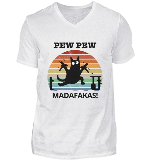 Pew Pew Madafakas! (schwarze Schrift)  - Herren V-Neck Shirt Online-Schn?ppchen