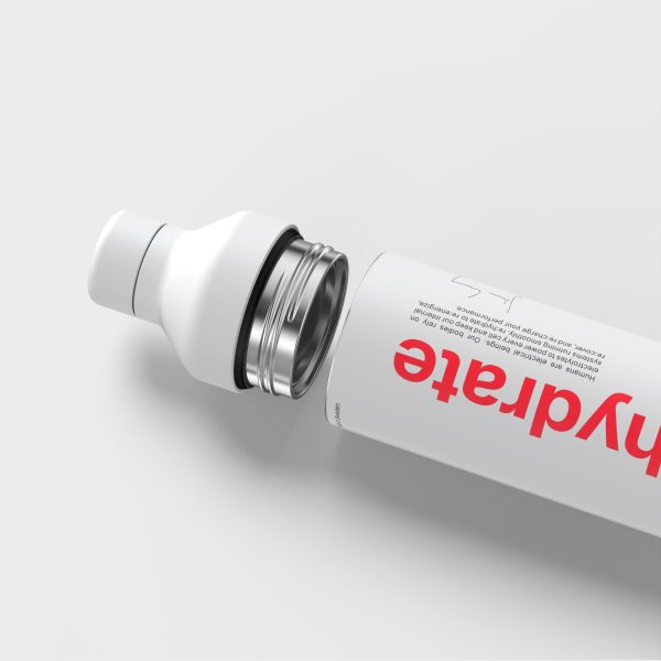 RE:YOU Hybrid Bottle - Recycled Stainless Steel, White Mode – Bild 3