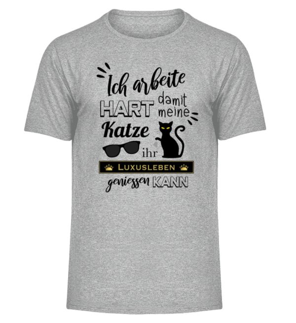 Ich arbeite hart...  - Herren Melange Shirt Im Angebot – Bild 2