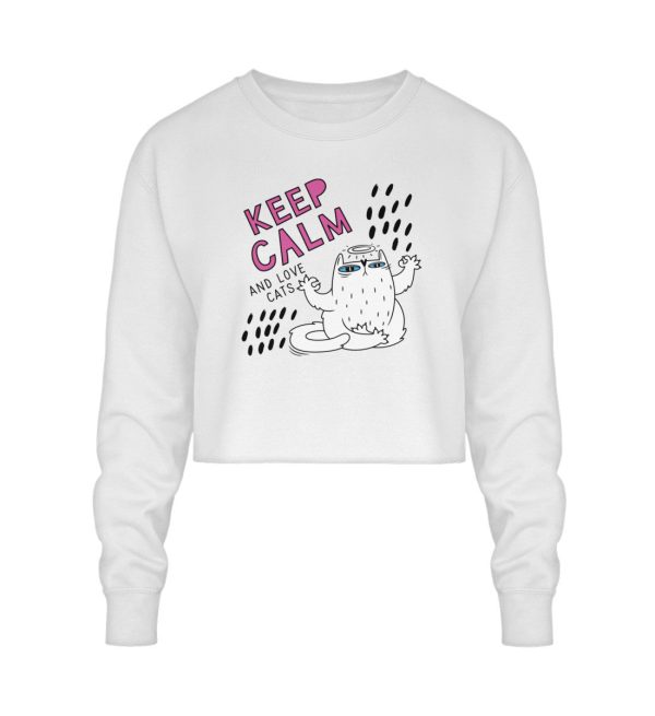 Keep calm and love cats  - Crop Sweatshirt Im Angebot – Bild 2