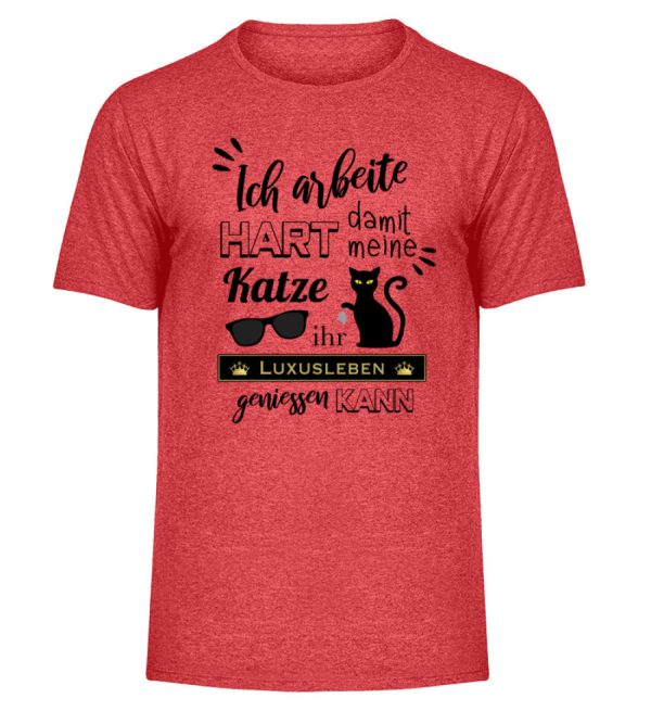 Ich arbeite hart...  - Herren Melange Shirt Im Angebot – Bild 5