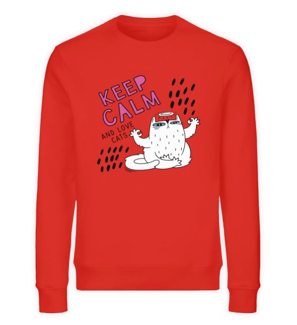 Keep calm and love cats  - Unisex Organic Sweatshirt Mode – Bild 4