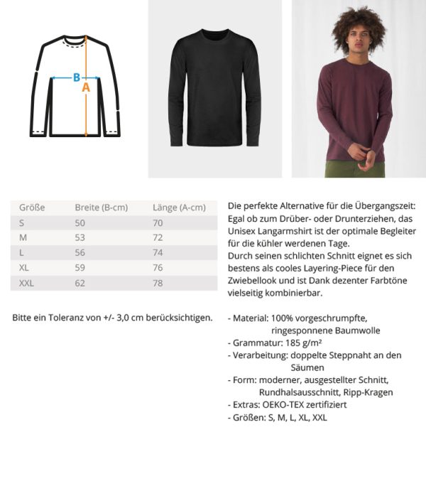 Nicht heute... Katze auf Karton  - Unisex Langarmshirt Angebot – Bild 3