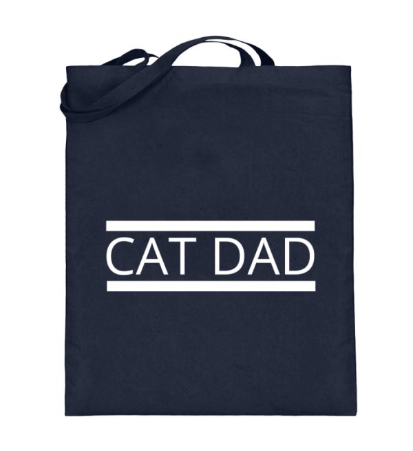 Cat dad weiß  - Jutebeutel (mit langen Henkeln) Online-Schn?ppchen