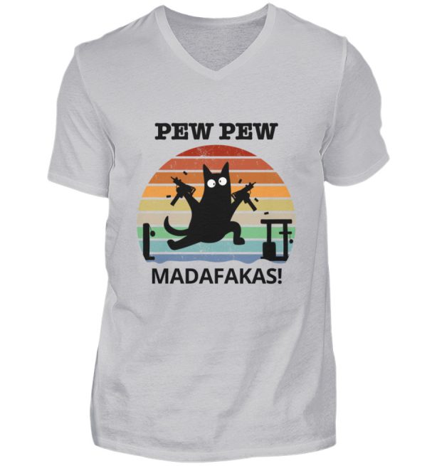 Pew Pew Madafakas! (schwarze Schrift)  - Herren V-Neck Shirt Online-Schn?ppchen – Bild 2