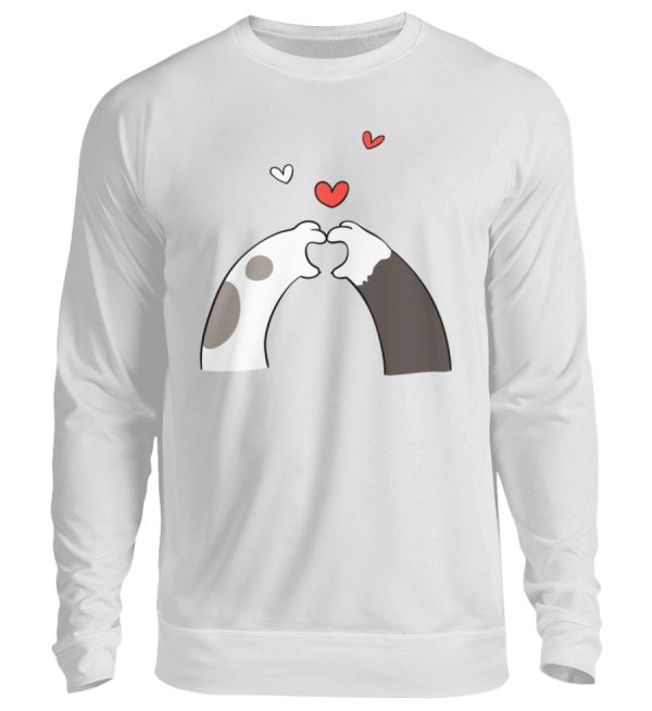 Katzenpfoten mit Herzen  - Unisex Pullover Angebot – Bild 5