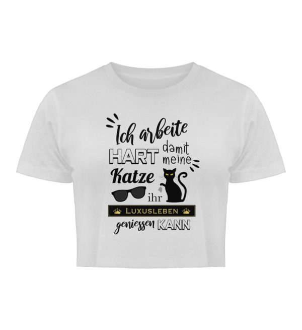 Ich arbeite hart...  - Damen Organic Crop Top Schn?ppchen