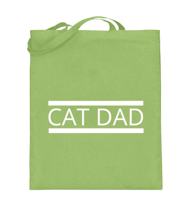 Cat dad weiß  - Jutebeutel (mit langen Henkeln) Online-Schn?ppchen – Bild 3