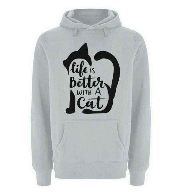 Life is better with a cat  - Unisex Premium Kapuzenpullover Im Angebot