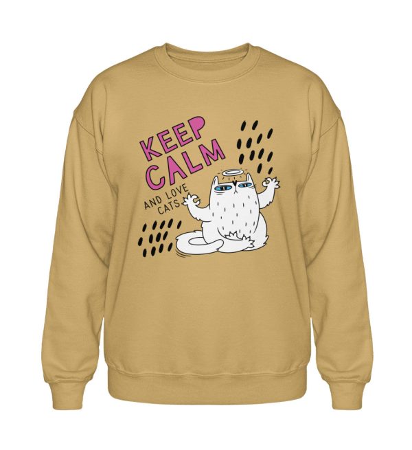 Keep calm and love cats Heavy Blend Sweatshirt Online-Verkauf – Bild 2