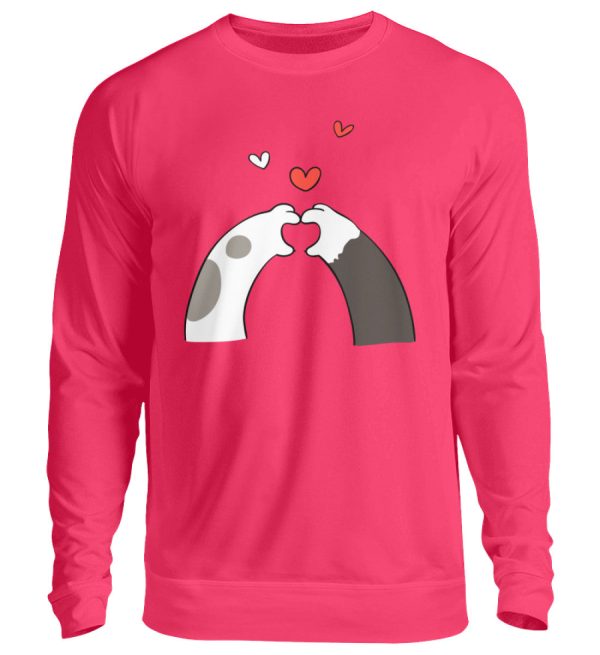 Katzenpfoten mit Herzen  - Unisex Pullover Angebot – Bild 4