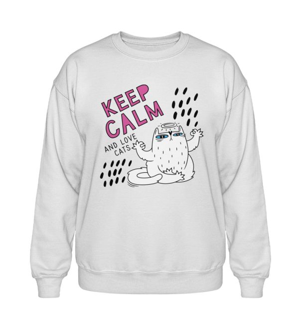 Keep calm and love cats Heavy Blend Sweatshirt Online-Verkauf – Bild 5