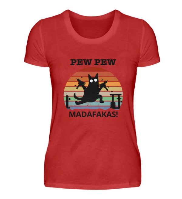 Pew Pew Madafakas! (schwarze Schrift)  - Damen Premiumshirt Online-Schn?ppchen – Bild 4