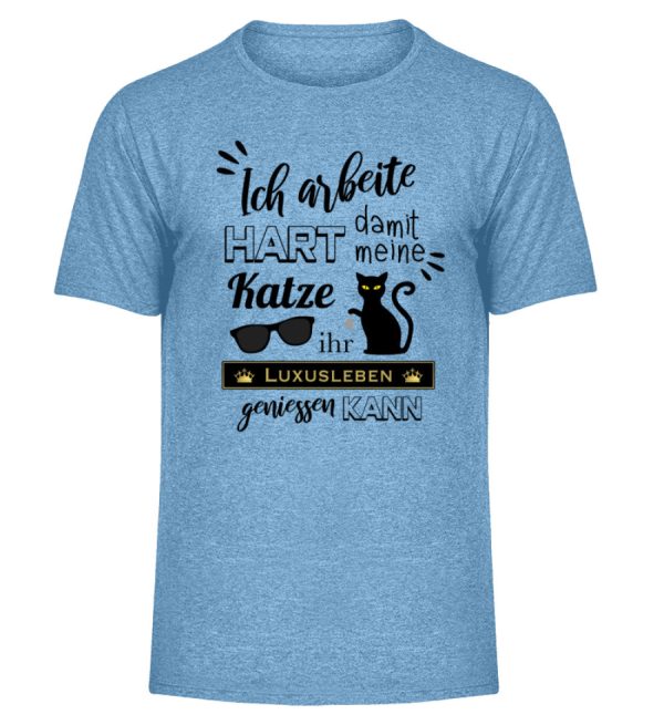 Ich arbeite hart...  - Herren Melange Shirt Im Angebot – Bild 3