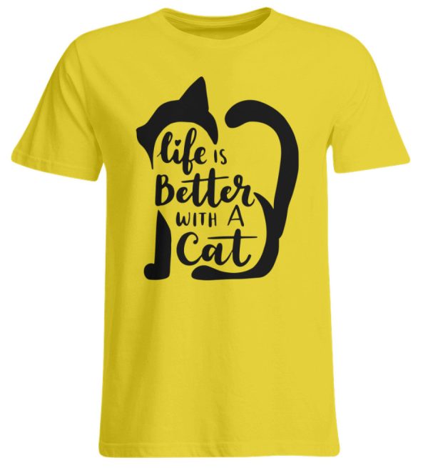 Life is better with a cat  - Übergrößenshirt Online-Verkauf