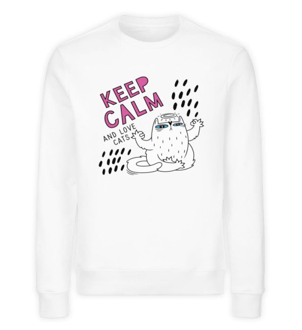 Keep calm and love cats  - Unisex Organic Sweatshirt Mode – Bild 2