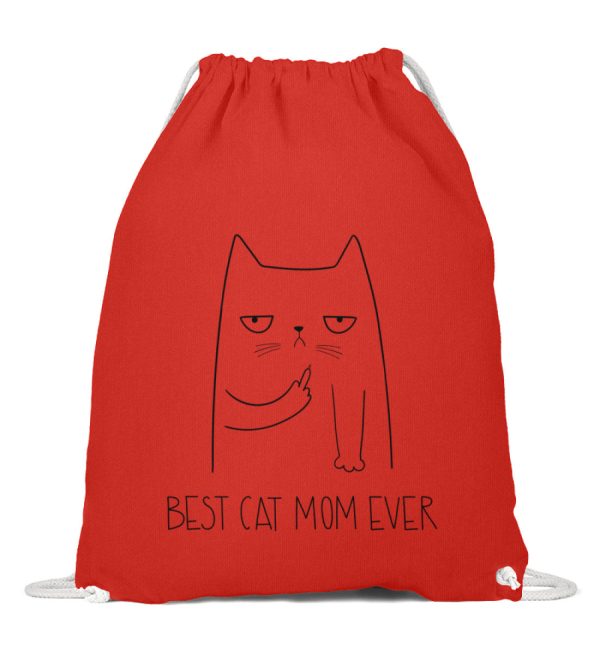 Best cat mom ever Katze Mittelfinger  - Baumwoll Gymsac Im Angebot – Bild 4