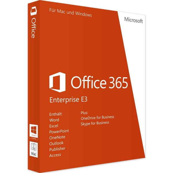 Office 365 Enterprise E3 - 5 Geräte - 1 Jahr Online