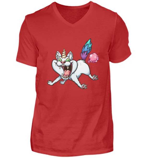 Pupsende Einhornkatze  - Herren V-Neck Shirt Zu verkaufen