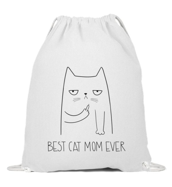 Best cat mom ever Katze Mittelfinger  - Baumwoll Gymsac Im Angebot – Bild 2