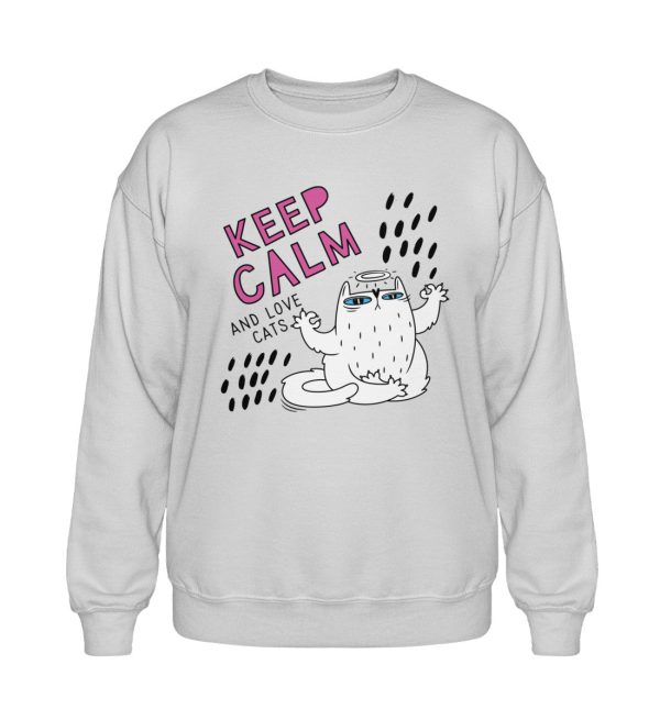 Keep calm and love cats Heavy Blend Sweatshirt Online-Verkauf – Bild 3