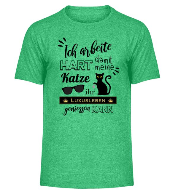 Ich arbeite hart...  - Herren Melange Shirt Im Angebot – Bild 4