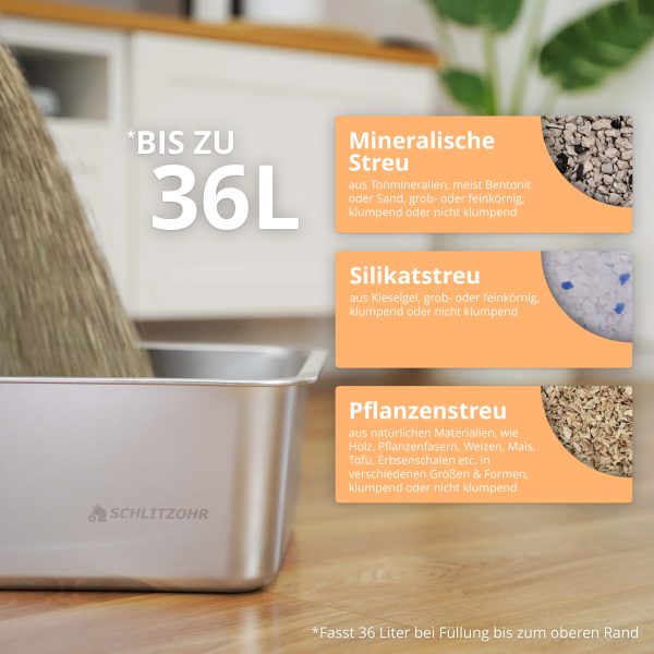 Edelstahl Katzentoilette Lotte - XXL Katzenklo Angebot – Bild 4