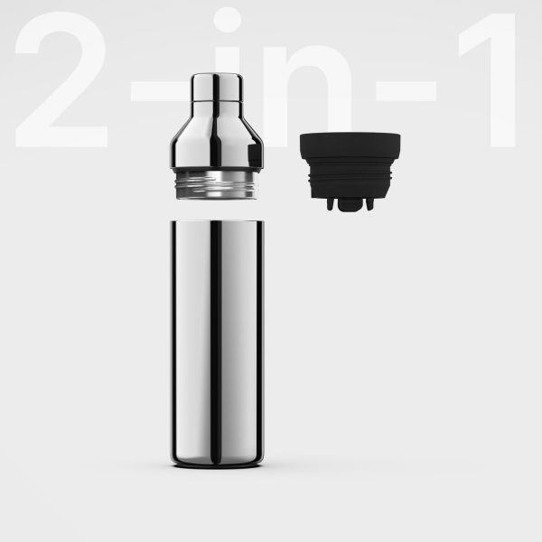 Hybrid Bottle, 2-in-1 - Recycled Stainless Steel, Polished Online-Verkauf