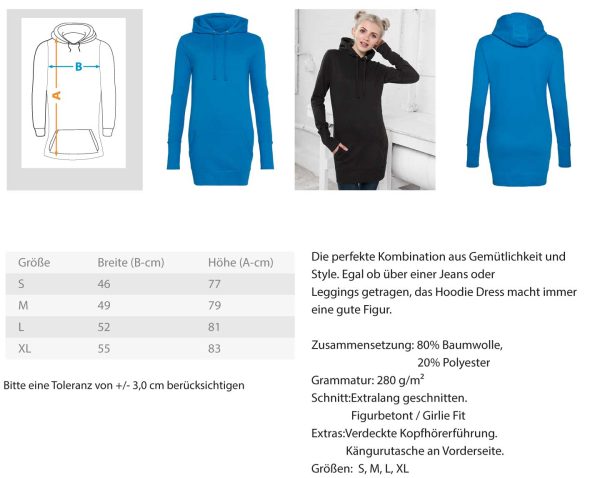 Pupsende Einhornkatze  - Damen Hoodie-Kleid Verkauf – Bild 3
