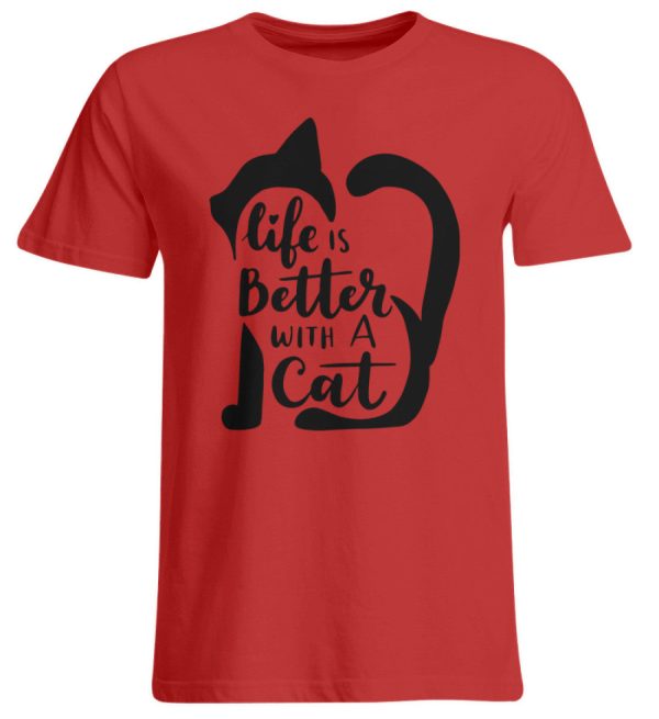 Life is better with a cat  - Übergrößenshirt Online-Verkauf – Bild 3