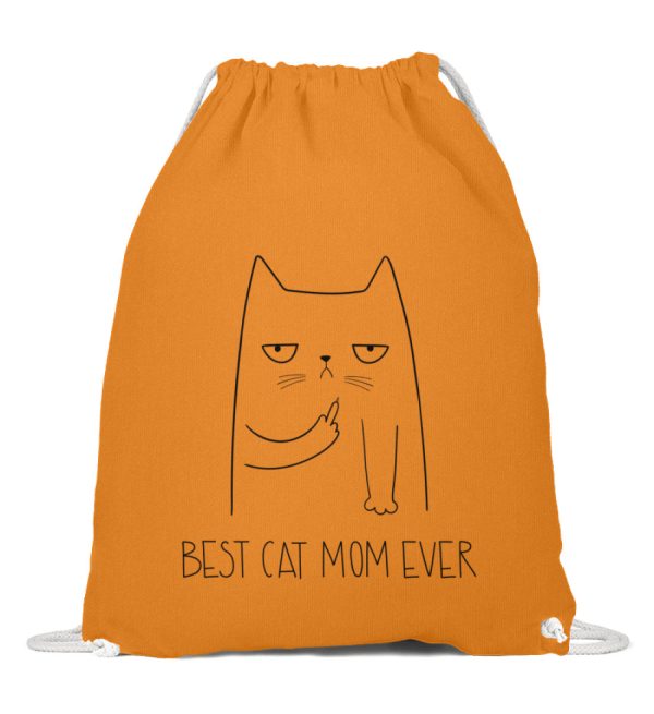 Best cat mom ever Katze Mittelfinger  - Baumwoll Gymsac Im Angebot