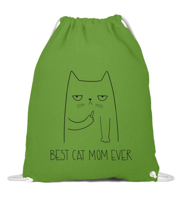 Best cat mom ever Katze Mittelfinger  - Baumwoll Gymsac Im Angebot – Bild 3