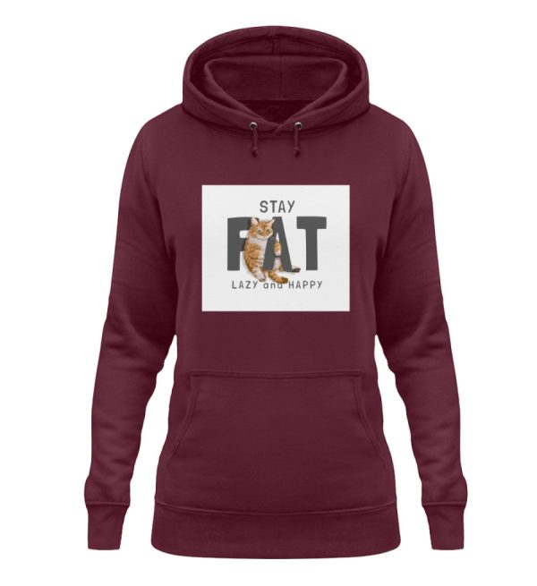 Stay fat lazy and happy  - Damen Hoodie Mode – Bild 5
