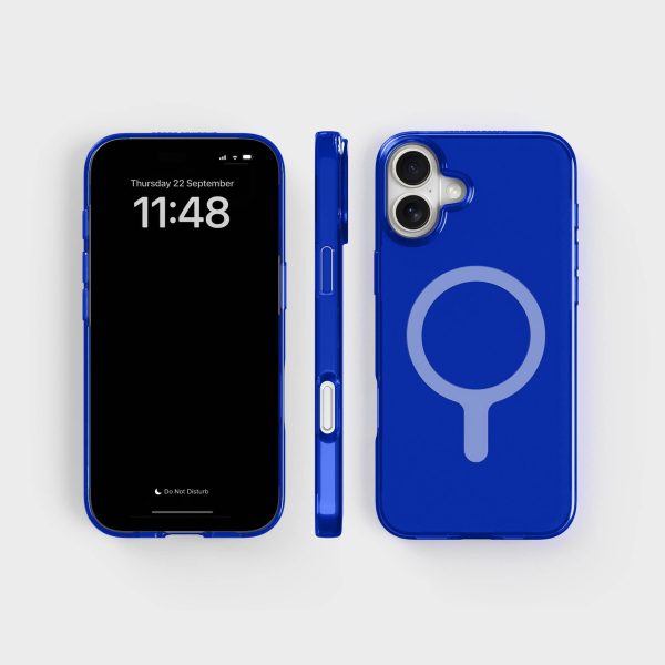 Tinted-Cobalt Blue Clear Phone Case with White MagSafe & FREE Cable | CLRPRTCT™ Online – Bild 2