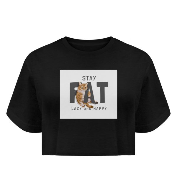 Stay fat lazy and happy  - Boyfriend Organic Crop Top Online-Schn?ppchen – Bild 3