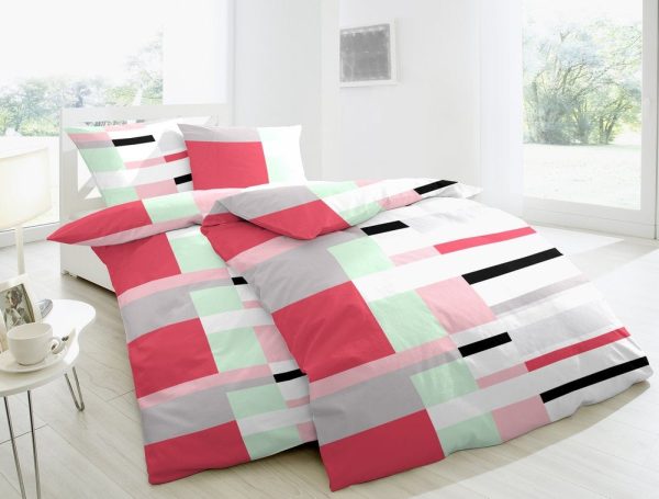 Hahn Baumwoll Seersucker Gestreift Gelb Grau Rosa Angebot – Bild 3