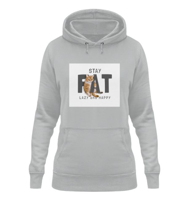 Stay fat lazy and happy  - Damen Hoodie Mode – Bild 2