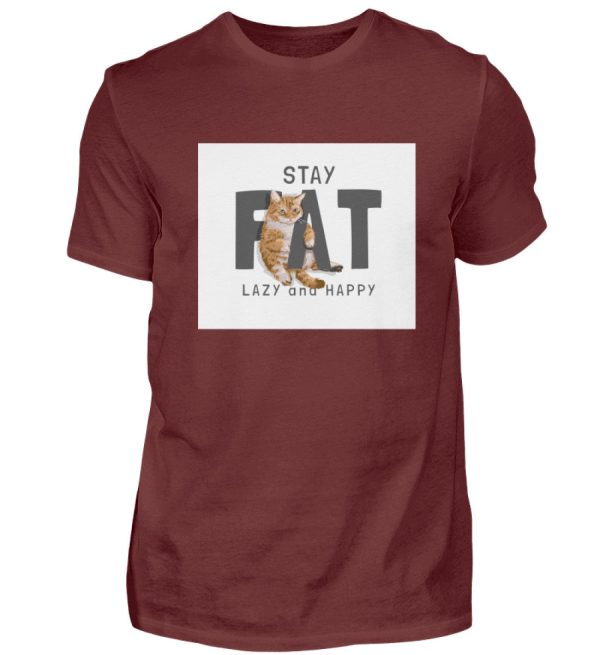 Stay fat lazy and happy  - Herren Premiumshirt Angebot