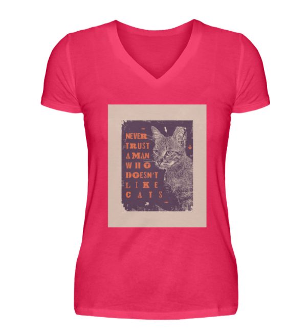 Never trust a man  - V-Neck Damenshirt Angebot – Bild 3