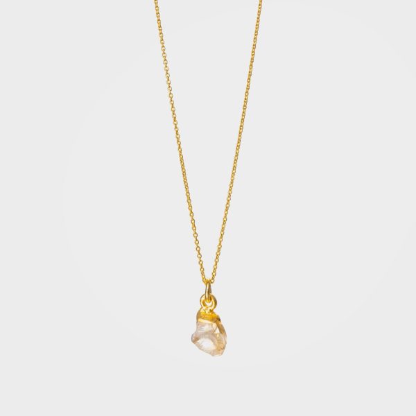 Citrine Raw Pendant Necklace - Healing Crystal Jewellery | By Lunar James Schn?ppchen