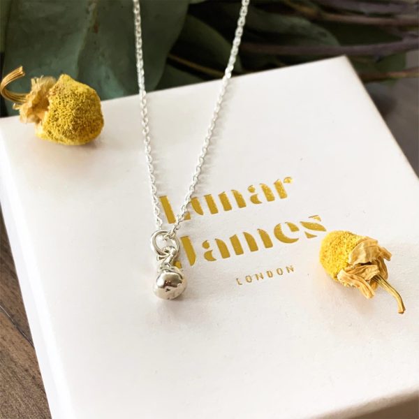 Organic Teardrop Necklace, Tara -  Silver | By Lunar James Im Angebot – Bild 3