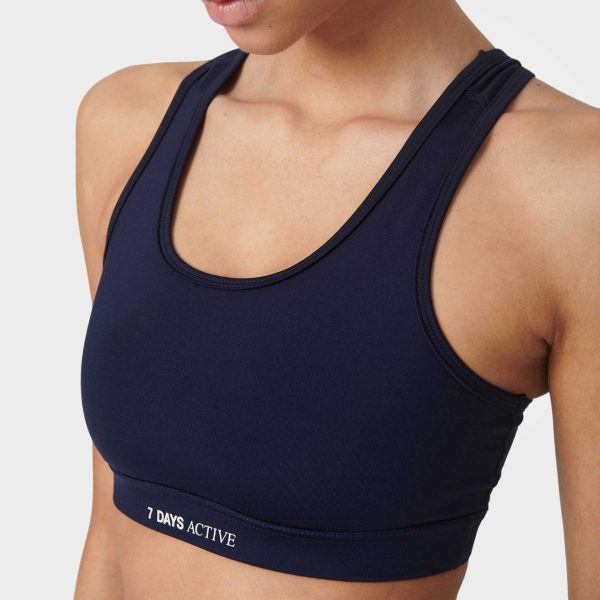 Navy Sports Bra, Stretchy Training Bra by 7Days Active Online – Bild 4