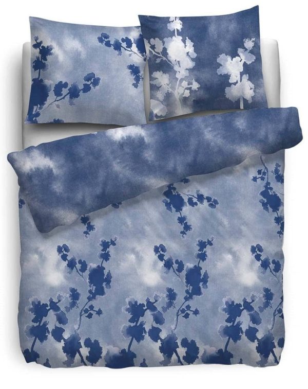 HnL Twill Bettwäsche Essex Blumen Blau Zu verkaufen – Bild 3