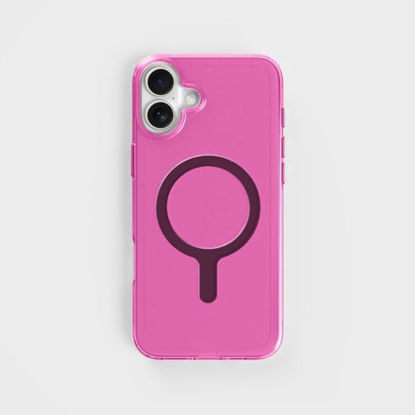 Tinted-Pink Clear Phone Case with Black MagSafe & FREE Cable | CLRPRTCT™ Im Angebot