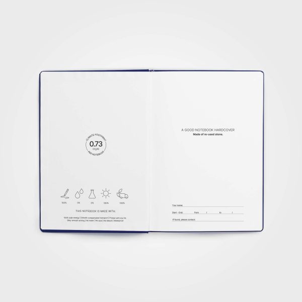Stone paper notebook - A5 Hardcover, Navy Blue Im Angebot – Bild 2